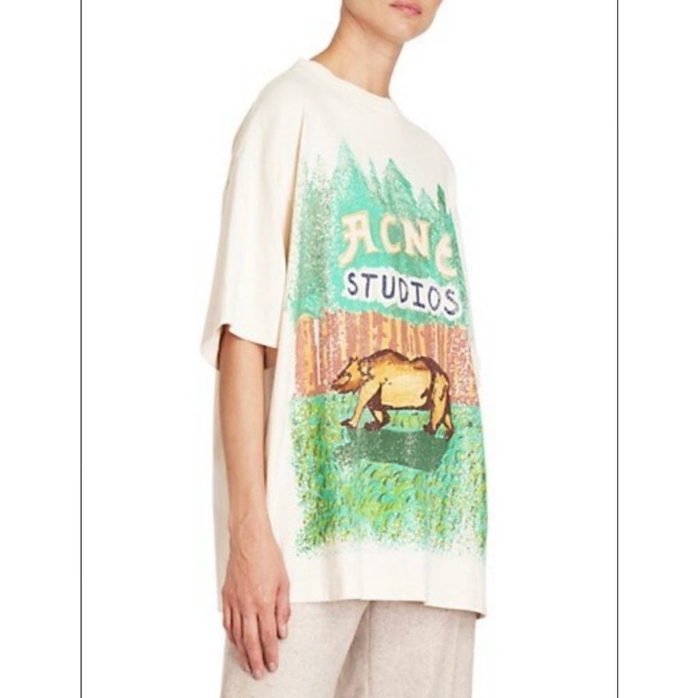 Acne Studios Bear Print T Shirt - Picture 10 of 11